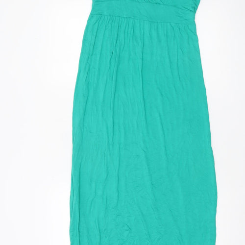 Next Womens Green Midi Maxi Dress Size 10 Viscose Lace Summer
