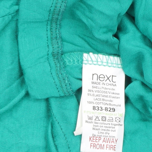Next Womens Green Midi Maxi Dress Size 10 Viscose Lace Summer