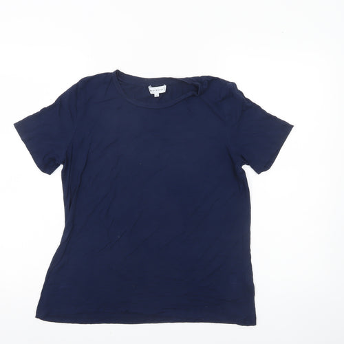 Warehouse Womens Blue Size 12 Basic Jersey Short Sleeve T-Shirt