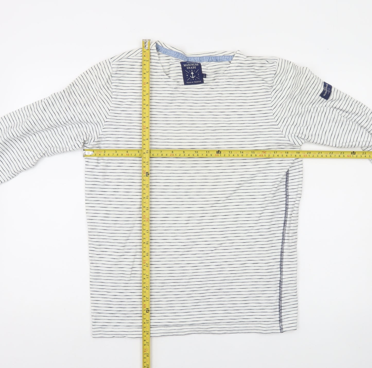 Joules Womens White Striped Nautical Long Sleeve T-Shirt Size S