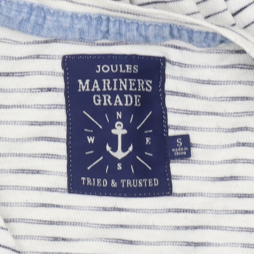 Joules Womens White Striped Nautical Long Sleeve T-Shirt Size S