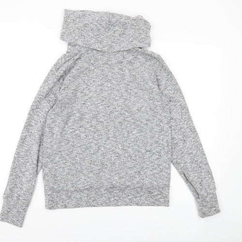 Dorothy Perkins Women’s Grey Knit Cowl Neck Long Sleeve Top UK 12