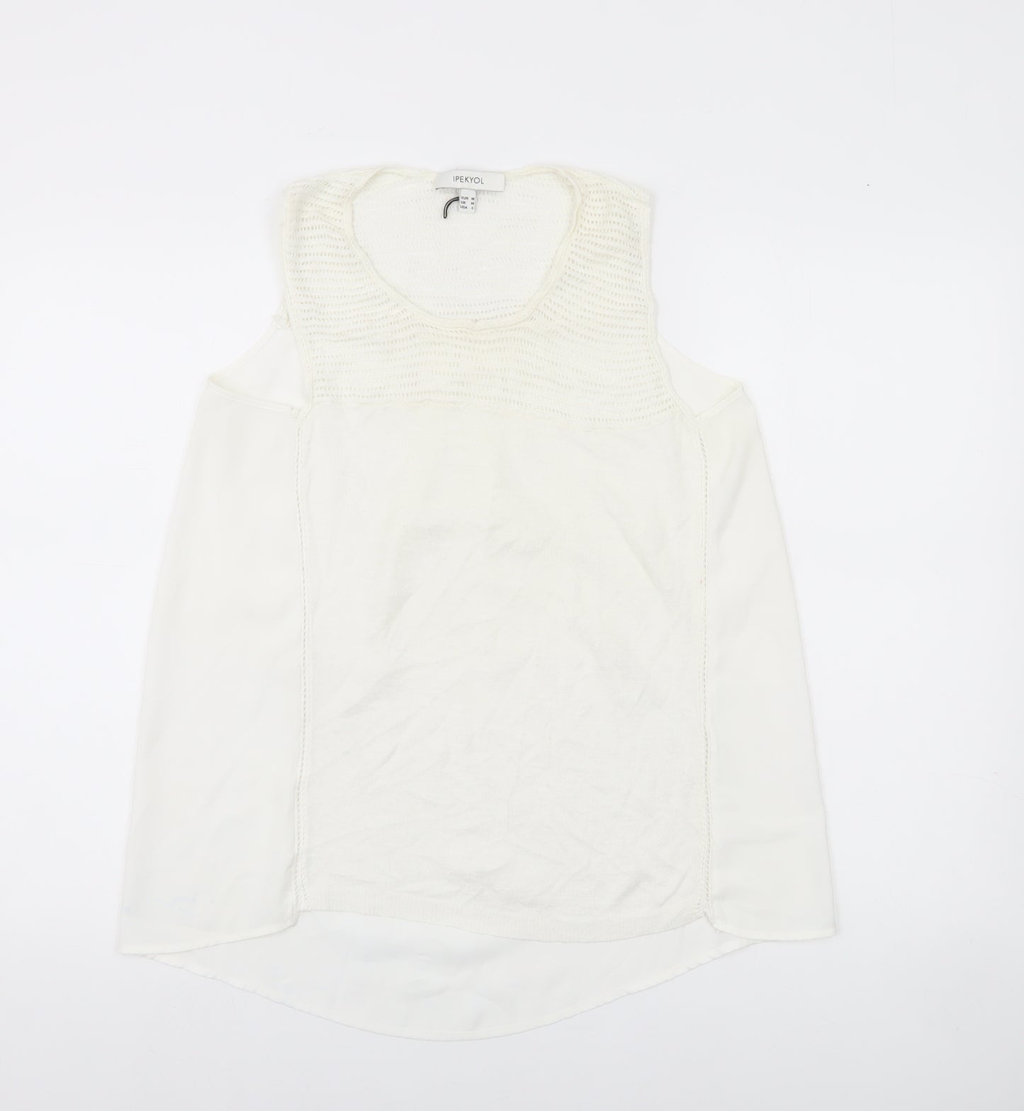 Ipekyol Women’s White Sleeveless Scoop Neck Tank Top S