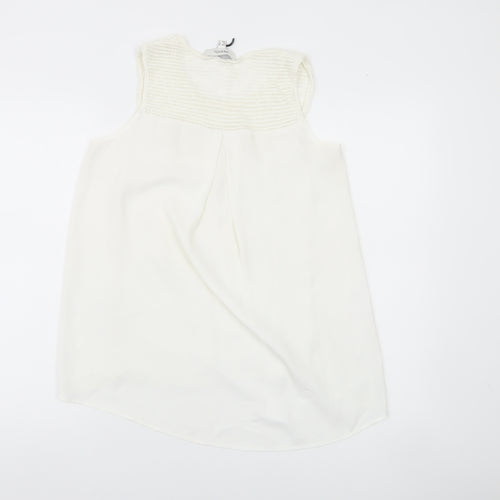Ipekyol Women’s White Sleeveless Scoop Neck Tank Top S