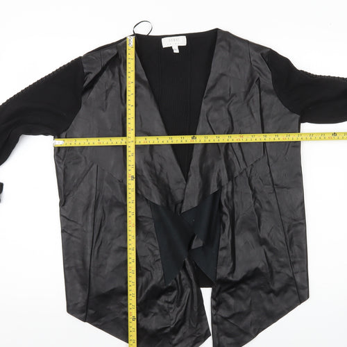 Coast Women’s Black Mid-Length Open Jacket Size M Regular