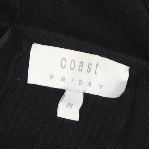 Coast Women’s Black Mid-Length Open Jacket Size M Regular