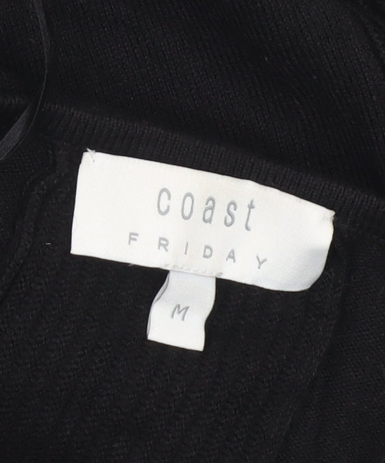 Coast Women’s Black Mid-Length Open Jacket Size M Regular
