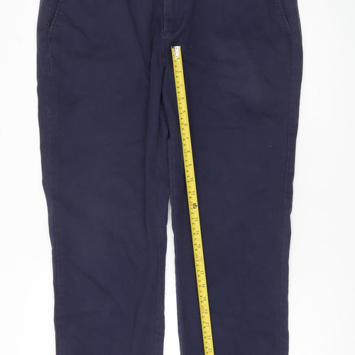 Tu Mens Blue Chino Trousers W36 L30 Straight Leg Cotton