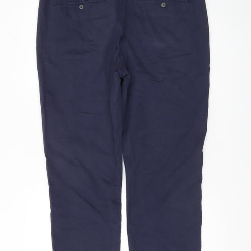 Tu Mens Blue Chino Trousers W36 L30 Straight Leg Cotton