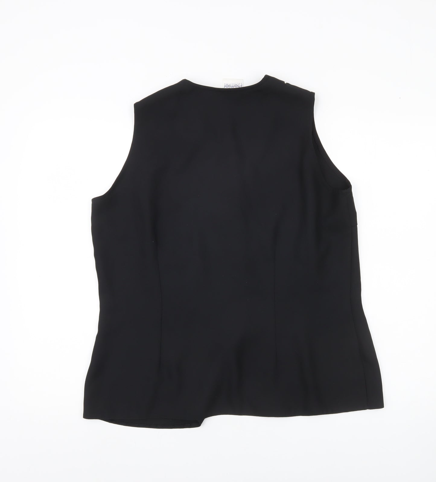 Premier Collection Womens Black Sleeveless Blouse Size 18 Workwear