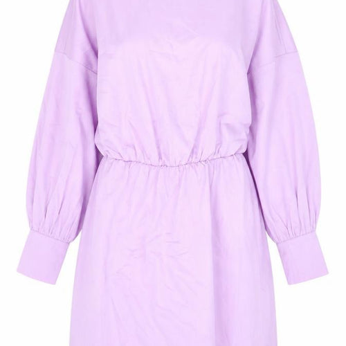 In The Style Women Purple Size 10 Shift Dress Long Balloon Sleeve V-Neck