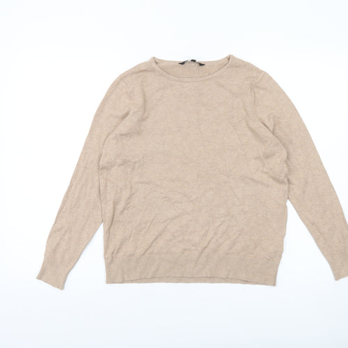 Peacocks Women’s Beige Crew Neck Pullover Jumper Size 10