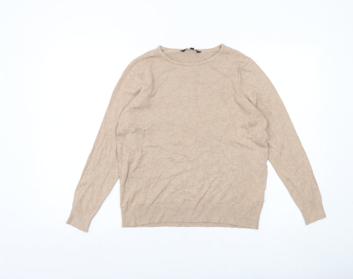 Peacocks Women’s Beige Crew Neck Pullover Jumper Size 10