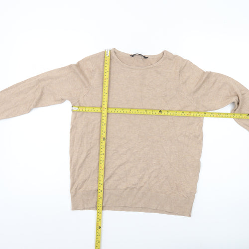 Peacocks Women’s Beige Crew Neck Pullover Jumper Size 10