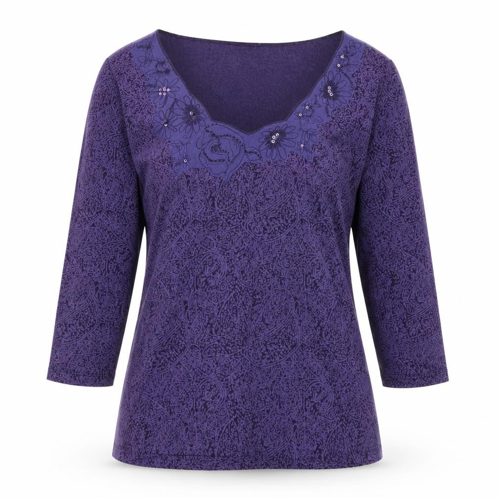 Marks and Spencer Per Una Womens Purple Floral Tunic Blouse Size 10