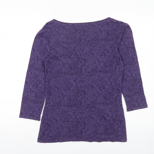 Marks and Spencer Per Una Womens Purple Floral Tunic Blouse Size 10