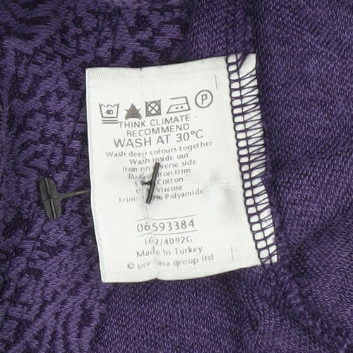 Marks and Spencer Per Una Womens Purple Floral Tunic Blouse Size 10