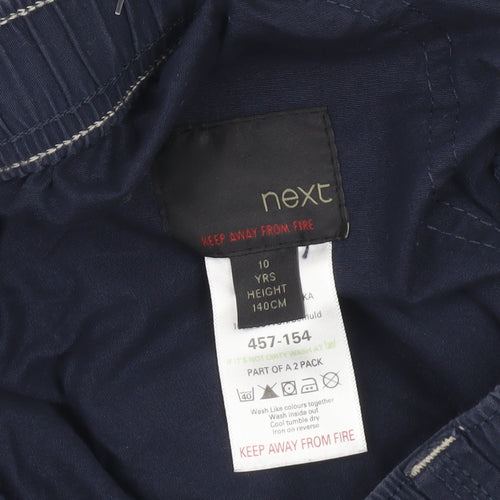 Next Boys Blue 10 Years Cargo Shorts Elastic Waist Drawstring Pockets