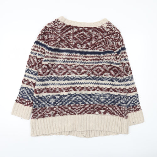 New Look Women’s Multicoloured Aztec Knit Cardigan UK 12 V-Neck