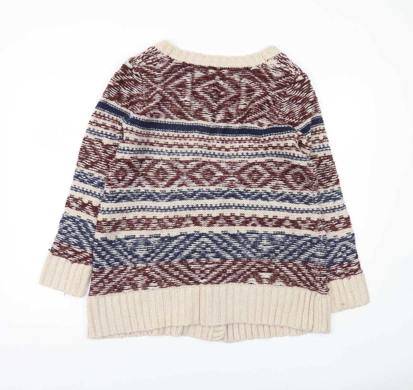 New Look Women’s Multicoloured Aztec Knit Cardigan UK 12 V-Neck