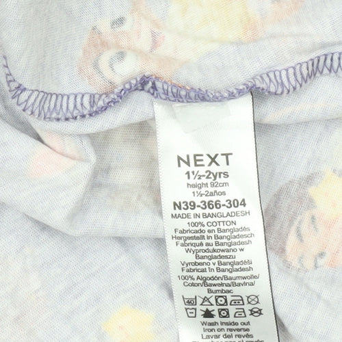 Next Girls Purple Disney Princess Skater Dress 18-24 Months Cotton