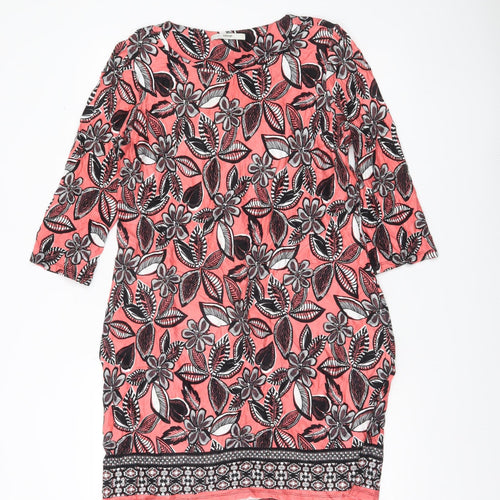 George Women’s Pink Floral Shift Dress Size 12 Knee Length