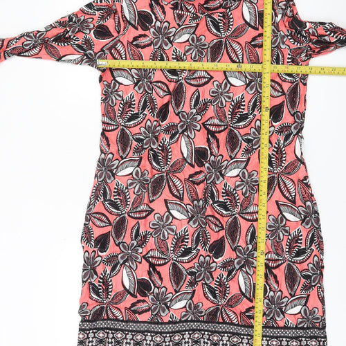 George Women’s Pink Floral Shift Dress Size 12 Knee Length