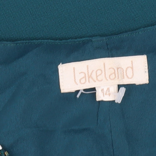 Lakeland Women’s Green Beaded Sleeveless Chiffon Blouse Size 14