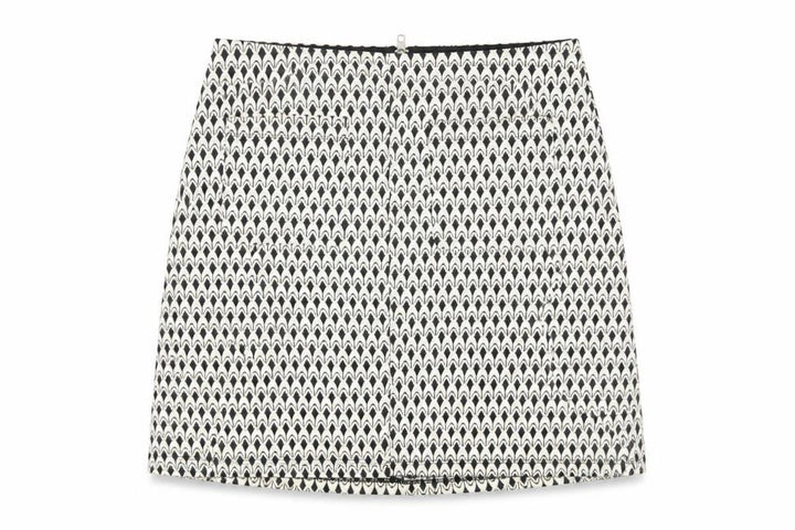 Miss Selfridge Womens Black Skirt UK 6 Geometric Stretch Knit
