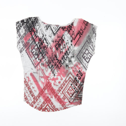 Guess Women’s Multicoloured XS Aztec Print Scoop Neck T-Shirt