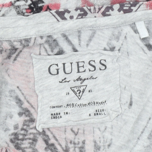 Guess Women’s Multicoloured XS Aztec Print Scoop Neck T-Shirt