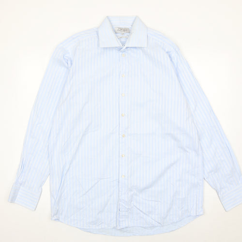 Austin Reed Men’s Blue Striped 16R Long Sleeve Cotton Shirt