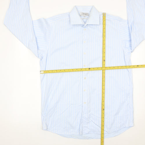 Austin Reed Men’s Blue Striped 16R Long Sleeve Cotton Shirt
