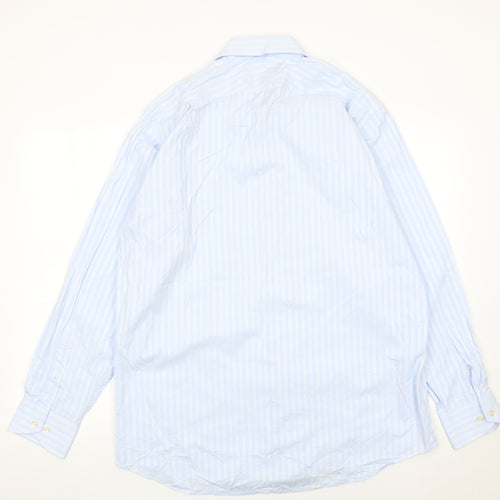 Austin Reed Men’s Blue Striped 16R Long Sleeve Cotton Shirt