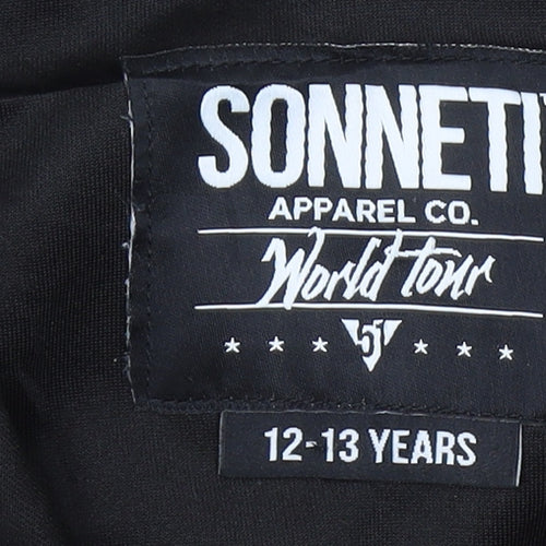 Sonneti Boys Black Camouflage Panel 1/2 Zip Hoodie - Size 12-13 Years