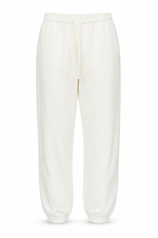 Front view of Zara Women Ivory Jogger Trousers, size S, Polyester Cotton