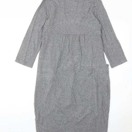Marks and Spencer Women’s Grey Shift Dress Size 10 Square Neck