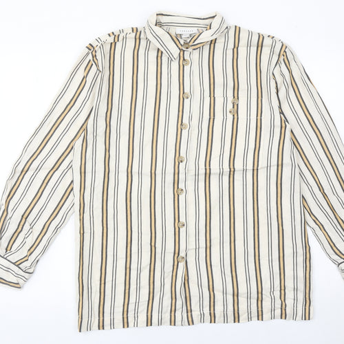 Topshop Women’s Multicoloured Striped Button-Up Shirt Size 8 Long Sleeve