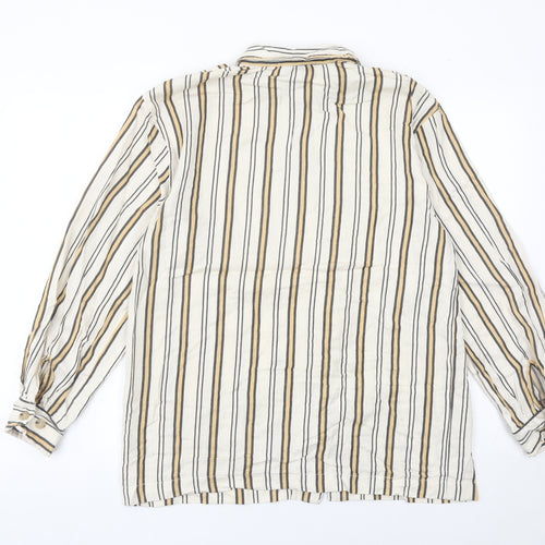 Topshop Women’s Multicoloured Striped Button-Up Shirt Size 8 Long Sleeve