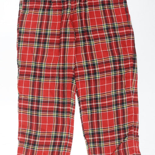 FRIENDS Womens Red Plaid Flannel Pyjama Pants Size 12-14