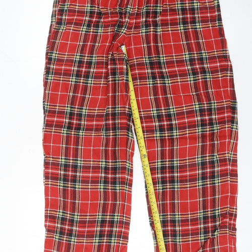 FRIENDS Womens Red Plaid Flannel Pyjama Pants Size 12-14