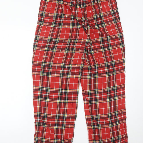FRIENDS Womens Red Plaid Flannel Pyjama Pants Size 12-14