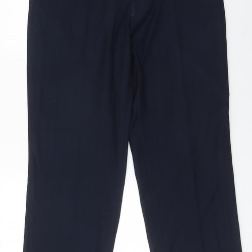 Greenwoods Essentials Men’s Blue Dress Pants Trousers 35W 35L Regular Fit