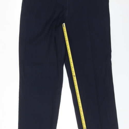 Greenwoods Essentials Men’s Blue Dress Pants Trousers 35W 35L Regular Fit