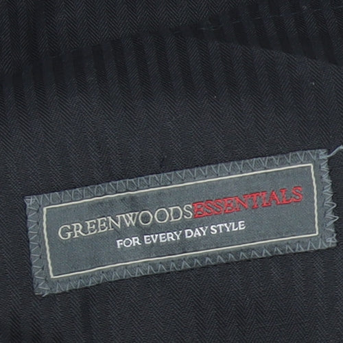Greenwoods Essentials Men’s Blue Dress Pants Trousers 35W 35L Regular Fit