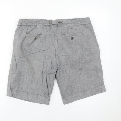 GAP Women’s Grey Chino Shorts UK 8 Linen Cotton Casual Summer