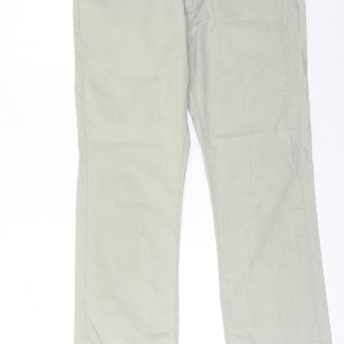 Boston Crew Men's Beige Chino Trousers 30W 31L Straight Fit