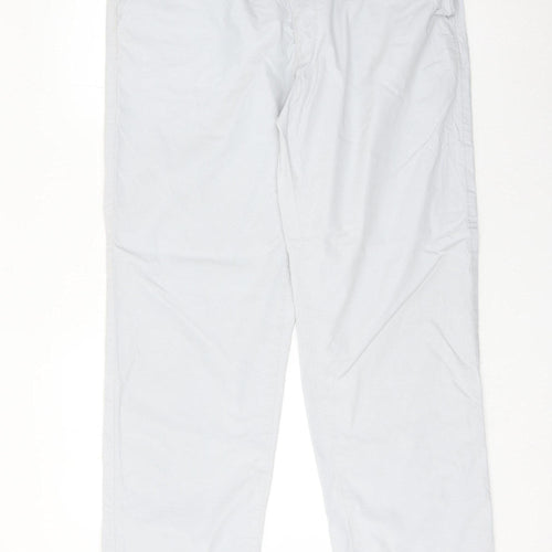 Marks and Spencer Mens Grey Chino Trousers 38W 31L Regular Fit