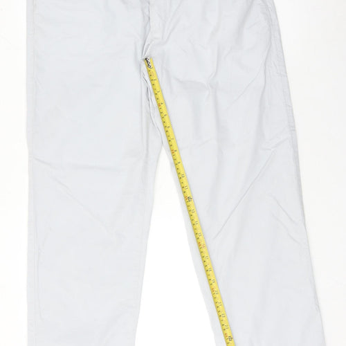 Marks and Spencer Mens Grey Chino Trousers 38W 31L Regular Fit