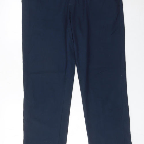 Tailor & Cutter Men’s Blue Regular Fit 36W 31L Dress Trousers